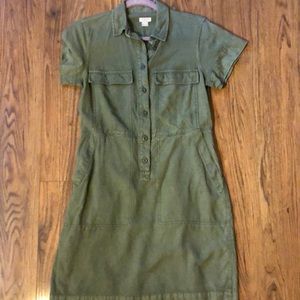 Green Jcrew Utility Dress